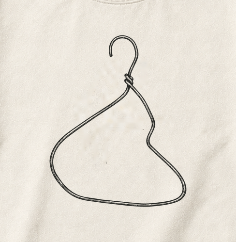 Closed Circuit Tee in Cream — artwork detail cropped from the same mockup, not a production photograph.