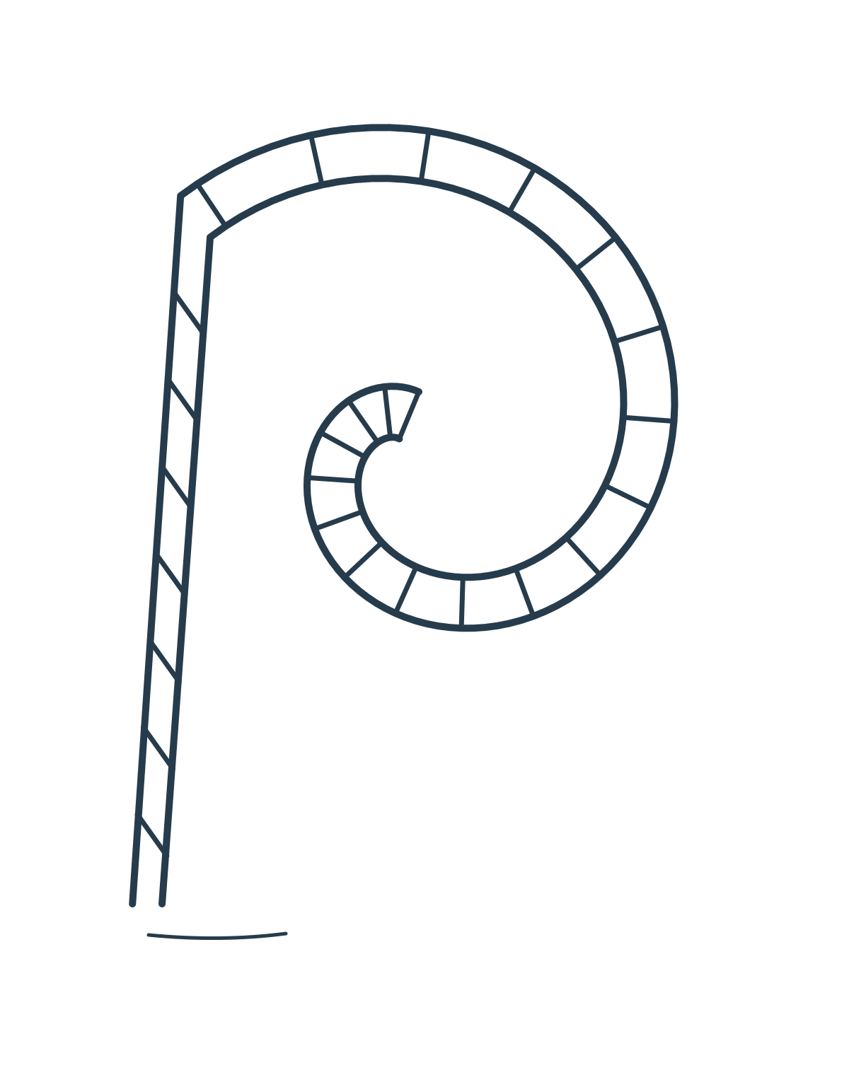 Long Way — isolated vector artwork shown in dark ink for review. The concept tee uses bone ink.