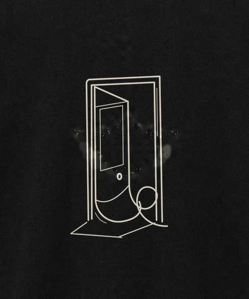Spare Room Tee — artwork detail cropped from the same digital mockup.